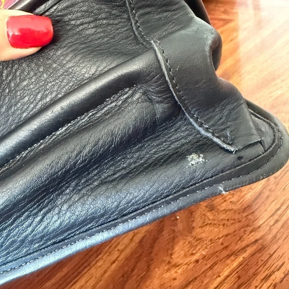 Jack Georges Black Leather Briefcase – Lockable with Keys